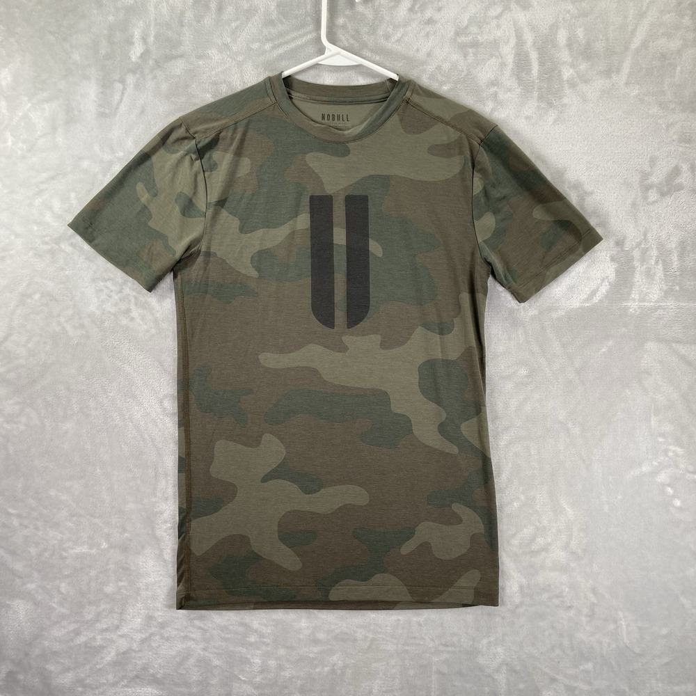 NoBull T-Shirt men's Small Camo AOP Print Short Sleeve Athletic Active Workout